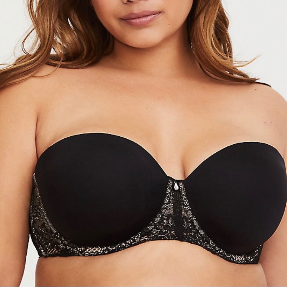 Microfiber Lightly Lined Strapless Bra (Torrid) - image 1